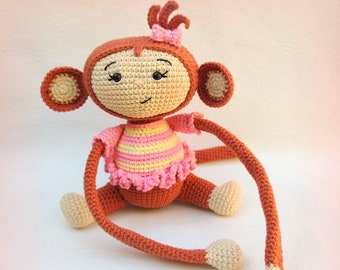 Olivia-Muster, der kleine Affe / JM Crochet Designs / Amigurumi-Muster / PDF-Muster / Häkeln / Stricken / Muster