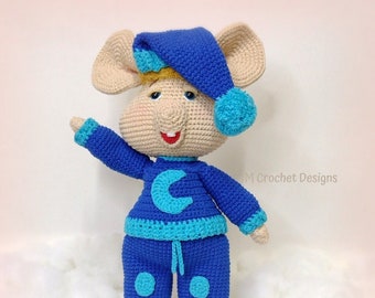 Topo Gigio Pattern in Pajamas / JM Crochet Designs / Amigurumi Pattern / PDF Pattern / Crochet / Knitting / Pattern