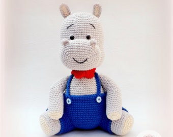 Blas das Nilpferd-Muster / JM Crochet Designs / Amigurumi-Muster / PDF-Muster / Häkeln / Stricken / Muster