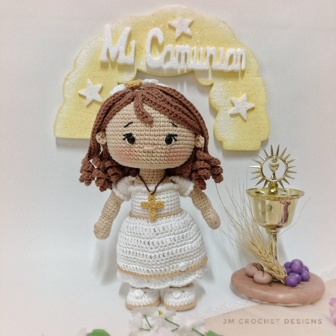 Amigurumi Venta De MuÃ±ecas De Comunion Patrón Pilar, Primera