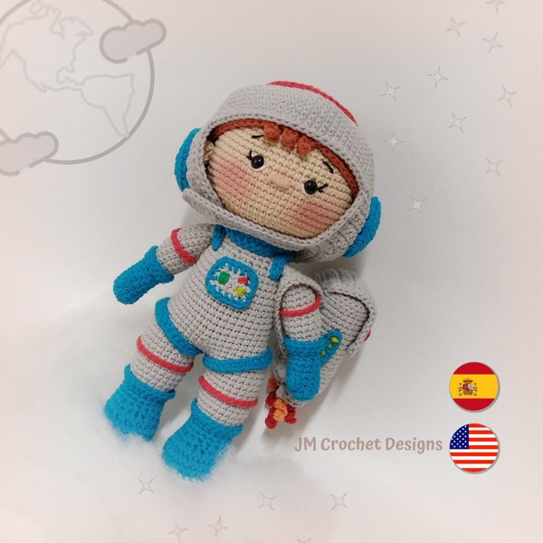 Modello Max, Astronauta / Disegni all'uncinetto JM / Modello Amigurumi / Modello PDF / Uncinetto / Lavoro a maglia / Modello