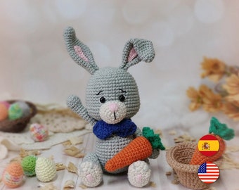 Pascual-Muster, der Hase/Ostern/Amigurumi-Muster/PDF-Muster/Häkeln/Muster/Muster/Amigurumi-Muster/JM Crochet Designs