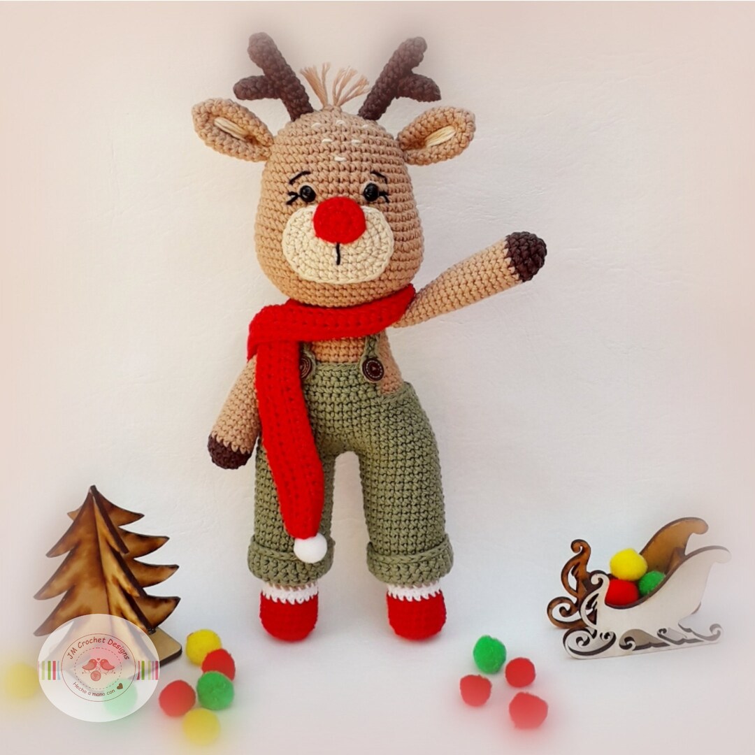 Rudolph the Reindeer Pattern/ JM Crochet Designs / Amigurumi Pattern ...