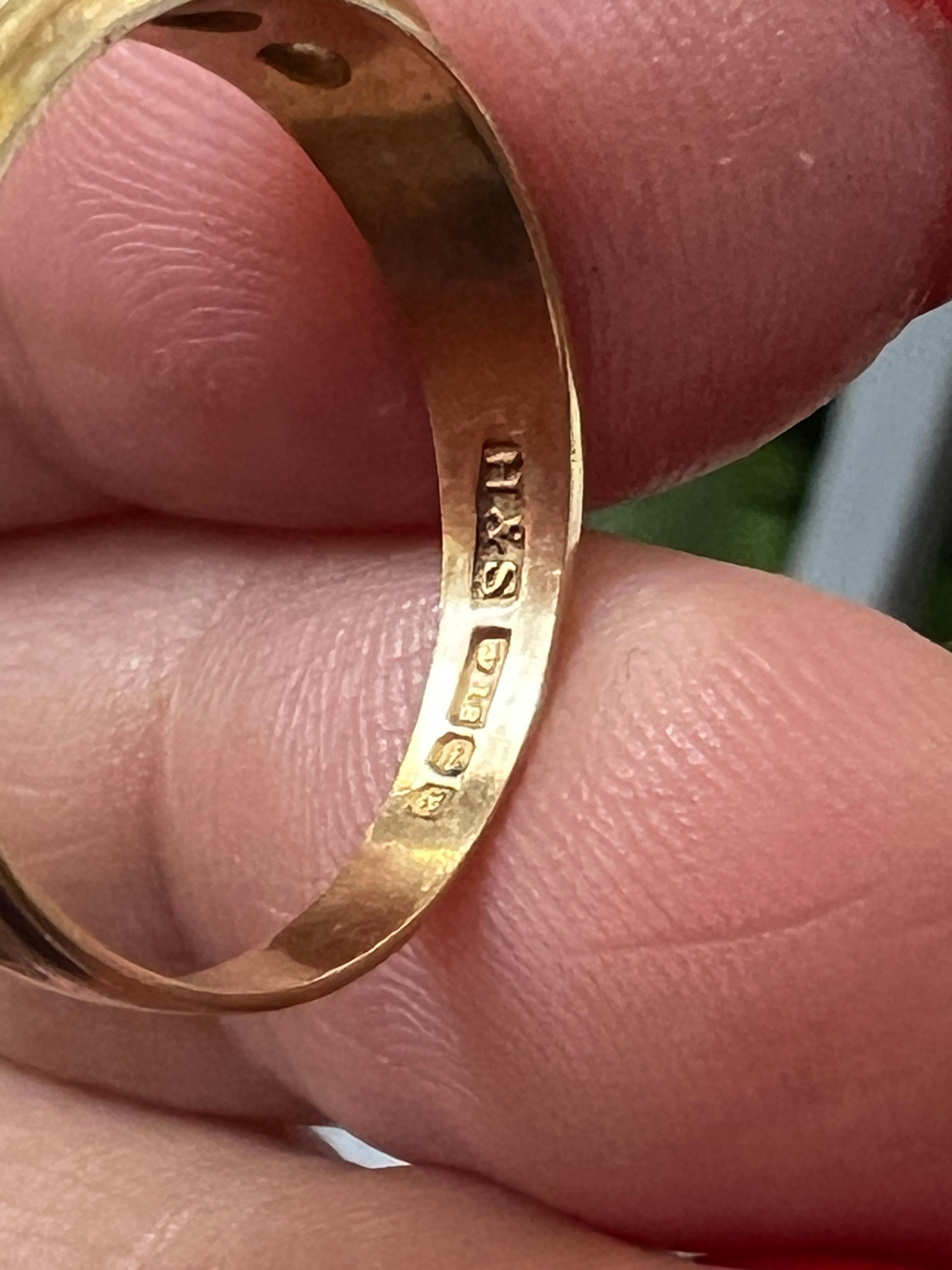 アンティークのイギリス製18金ダイヤモンド5個付きリング - Etsy 日本