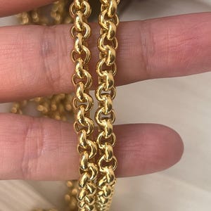 Vintage Italian 14k Gold Unoaerre rolo link necklace image 3