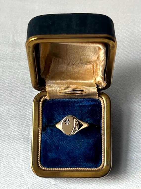 Edwardian english signet ring - Gem