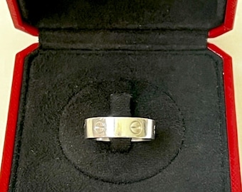 Vintage Cartier 18k White Gold Love Ring