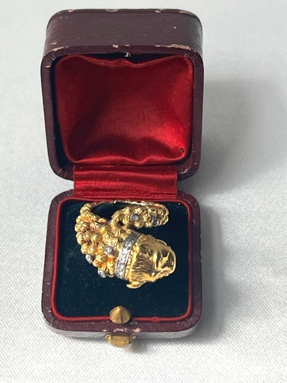 Vintage Greek Zolotas 18k Gold & Diamonds Chimera 
