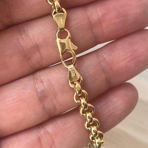 Vintage Italian 14k Gold Unoaerre rolo link necklace image 2
