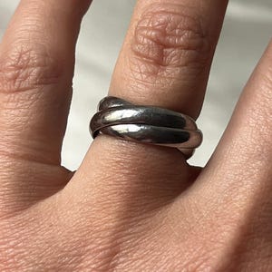 Bague Trinity vintage en or blanc 18 carats de Cartier