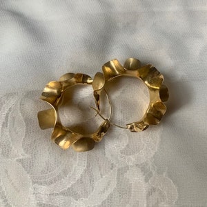 Vintage 18k Gold Hoop Earrings