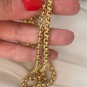 Vintage Italian 14k Gold Unoaerre rolo link necklace image 1