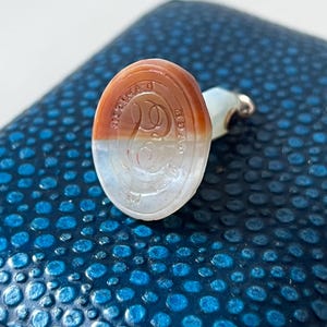 Victorian 14k Gold Carnelian Fob Seal Pendant Engraved