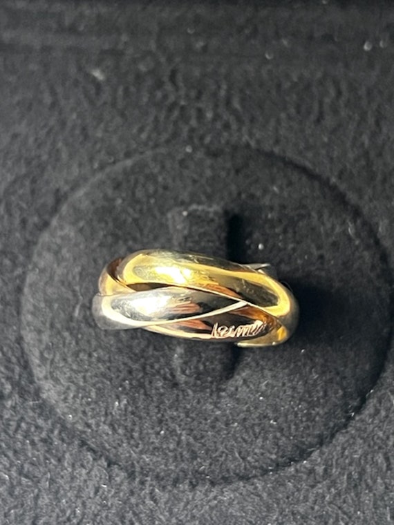 Vintage Cartier Trinity Three Tone 18k Gold Ring