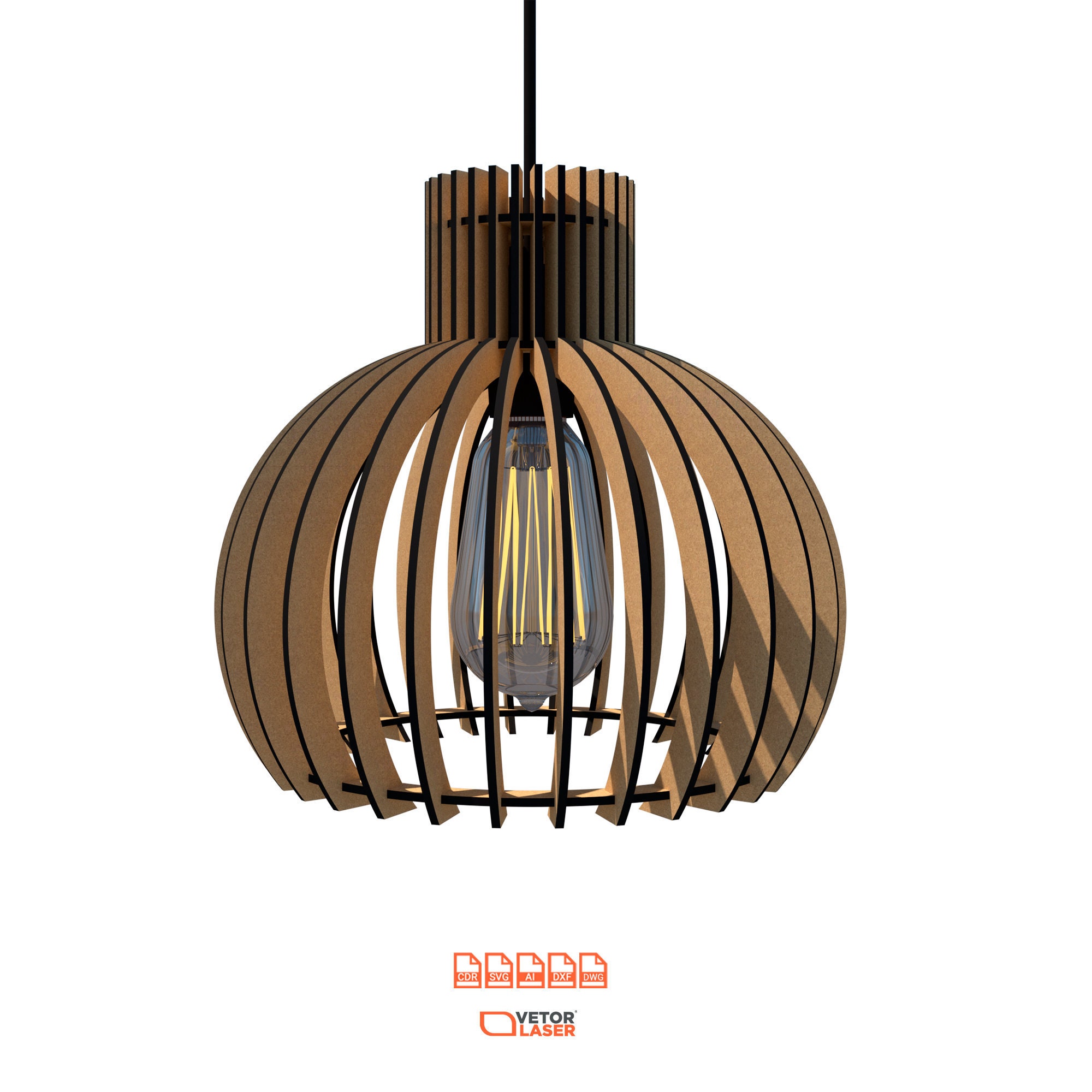 Laser Cut File Project Light Fixture DXF and SVG Files VLP4321 Etsy