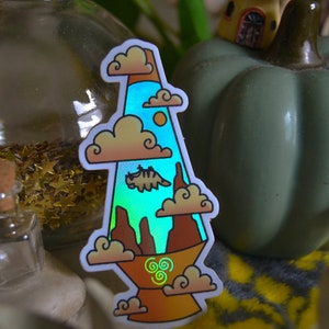 Avatar 4 Elements Holographic Lava Lamp Vinyl Sticker Set Avatar the Last Airbender elemental inspired stickers all 4 or just one individual Air Nomad Appa