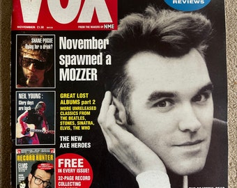 Vintage Vox magazine November 1990 **2nd issue** Morrissey The Grateful Dead Robbie Williams Cocteau Twins