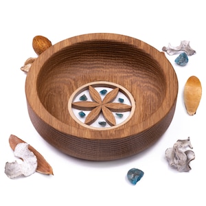 Wooden Serving Dough Bowl, Use as Key Bowl or Ice Cream Bowl, Wooden Bread Bowl Handmade Sugar Bowl, Wooden Fruit Bowl, Oak Cereal Bowl