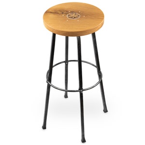 STROMIII Handmade Stool from Solid Wood, Industrial Bar Stools Vintage, Perfect Home bar furniture, Wooden Bar Stool, Industrial Bar Stool
