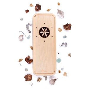 Stylish Handmade Cutting Board with Gemstones, Durable Solid Kitchen Board, Cheese Board, Decorative Board, Maple Wood, Snow Quartz Gemstone