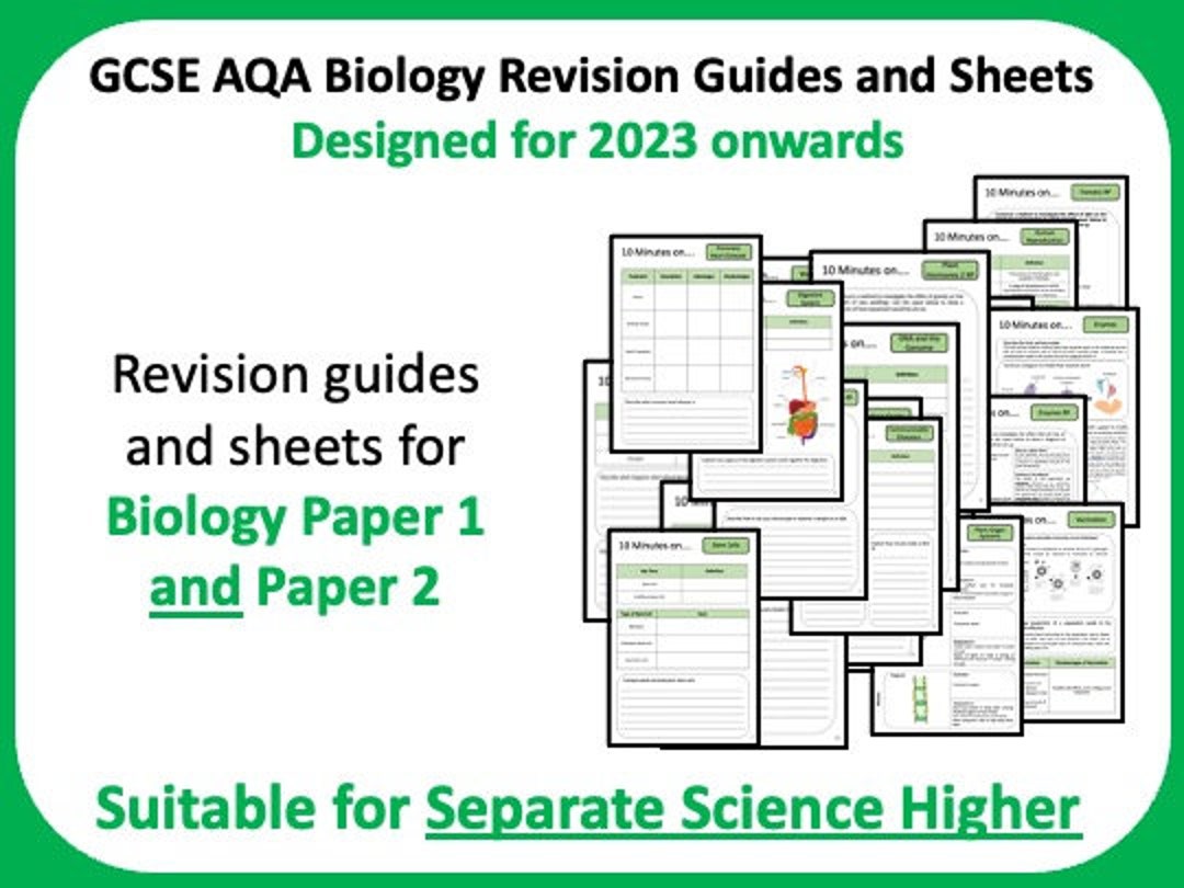 AQA GCSE Biology Paper 1 And 2 Revision Notes And Sheets Etsy aqa-gcse-biology-paper-1-and-2-revision-notes-and-sheets-etsy