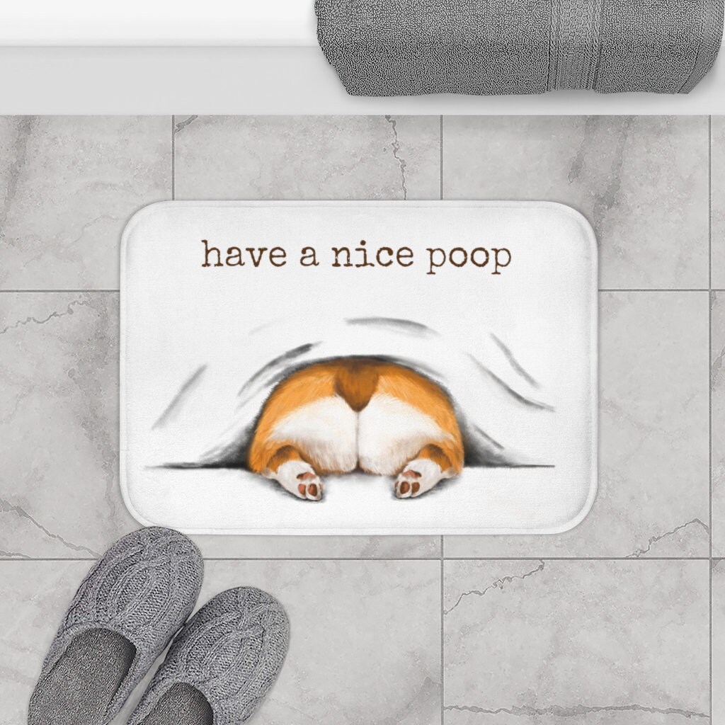 Have A Nice Poop Funny Bath Mat Funny Bathroom Rug Toilet Etsy