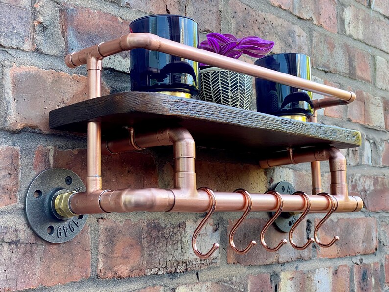 Copper Pipe Industrial Shelving Shelves for Bathroom Etsy Australia