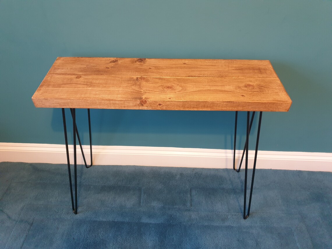 Console Table Hairpin Console Table Radiator Table Rustic Etsy UK