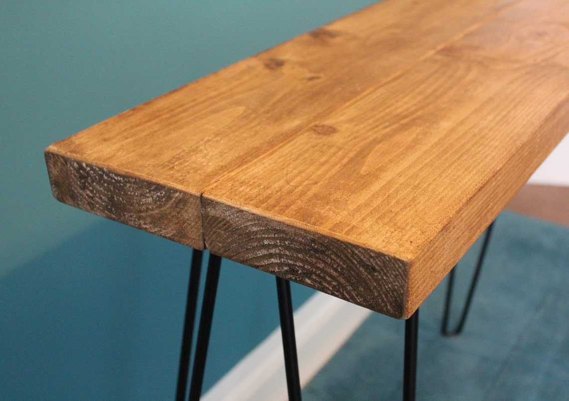 Console Table Hairpin Console Table Radiator Table Rustic Etsy UK
