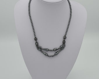 African Hematite Stone Beaded Necklace - Handcrafted in South Africa - Jewellery Gift Accessory Jewelry