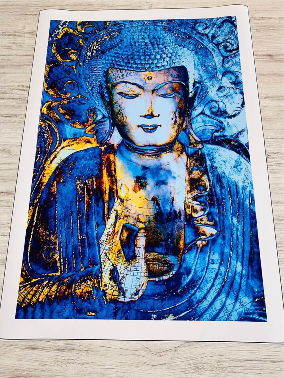 Lord Buddha Canvas Painting Buddhism Posters and Prints Modern Etsy UK