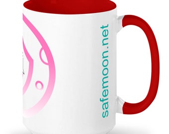 15oz ceramic SAFEMOON mug - Pink Logo