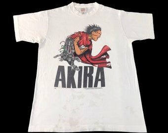 Rare Vintage 80s Akira 1988 Katsuhiro Otomo Cyberpunk Tetsuo Kaneda Japanese Anime Manga Character Tee T-shirt Streetwear M Y1088J