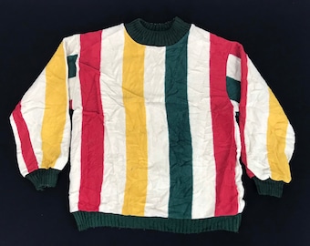 Vintage Lele Sweatshirt Japanese Brand Colour Block Style Inspired Designer Made in Japan Streetwear Brand