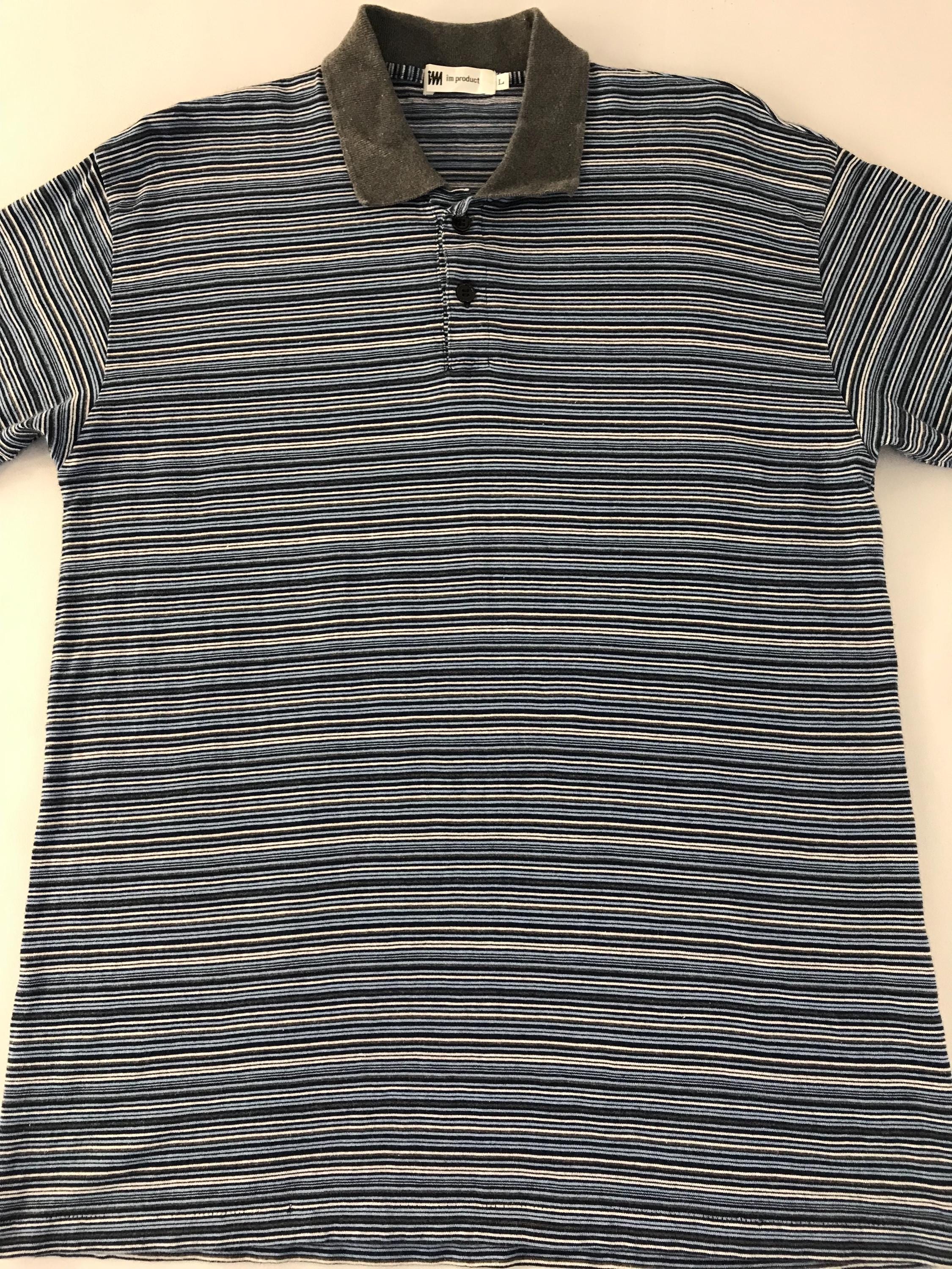 Vintageim Product Issey Miyake Japanese Brand Striped Polo Tee T 