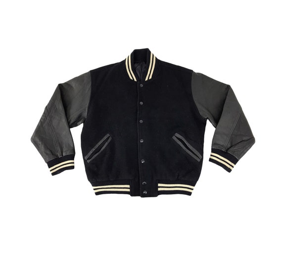 vintage varsity jacket black