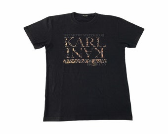 Vintage Style Karl Kani Brooklyn Cheetah Printed Design Tee T
