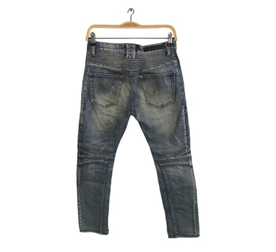 Vintage JMC Denim Biker Racing Motorcycle Multi Pockets