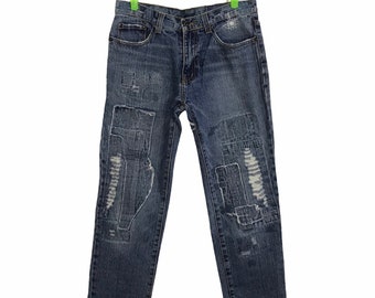 Vintage Avh Company Black Label Japanese Brand Distressed Denim 