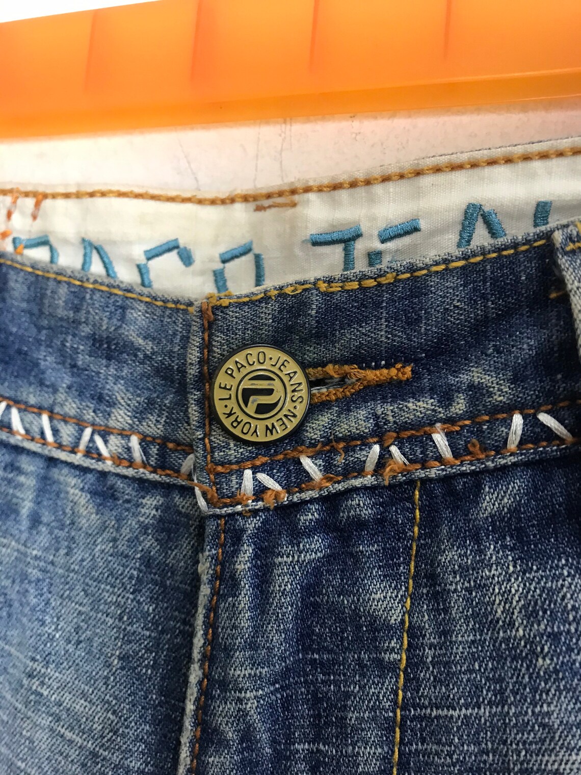 Vintage Style Paco Jeans New York Embroidery Logo Denim Jeans - Etsy