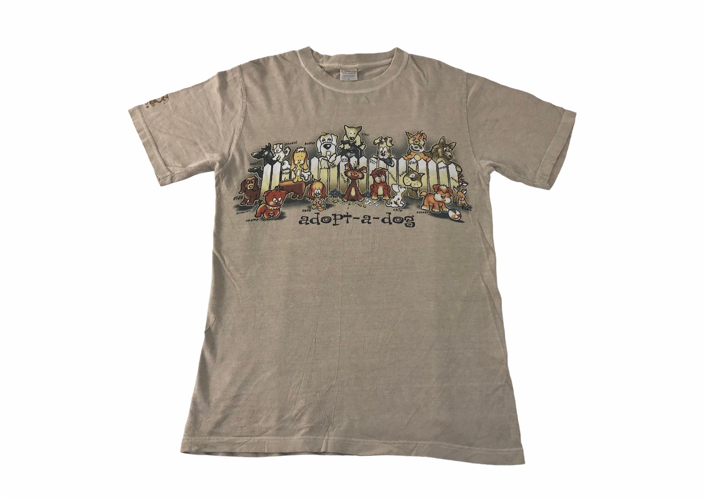 Vintage Crazy Shirt Adopt A Dog Type Tee T-shirt Printed