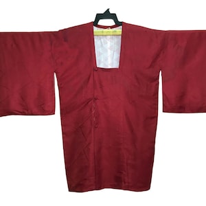 ¡¡¡Mega Venta!!! Vintage Noragi Kimono Haori Hanten Jinbei Cárdigan japonés Happi Chaqueta B625 Granate