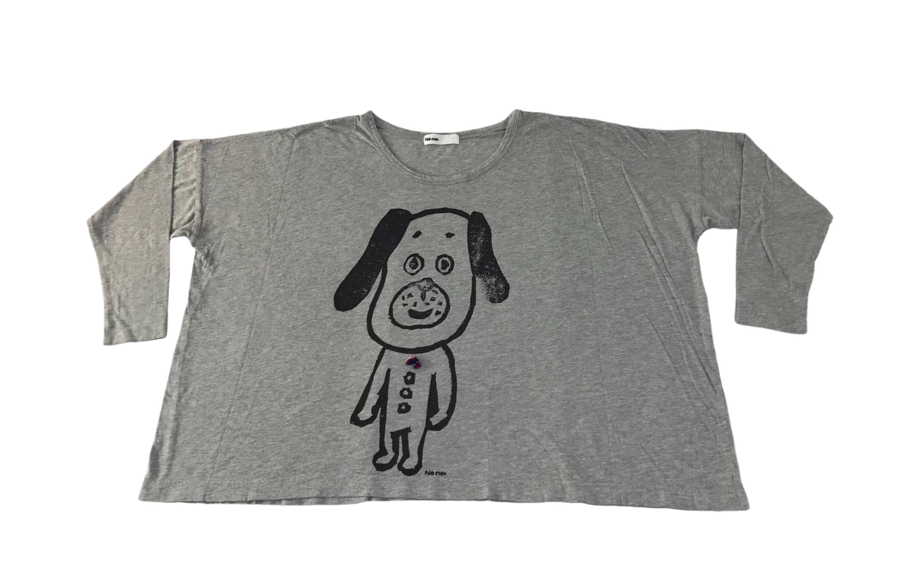 Vintage Japanese Brand Issey Miyake Ne-net Dog Logo Longsleeve