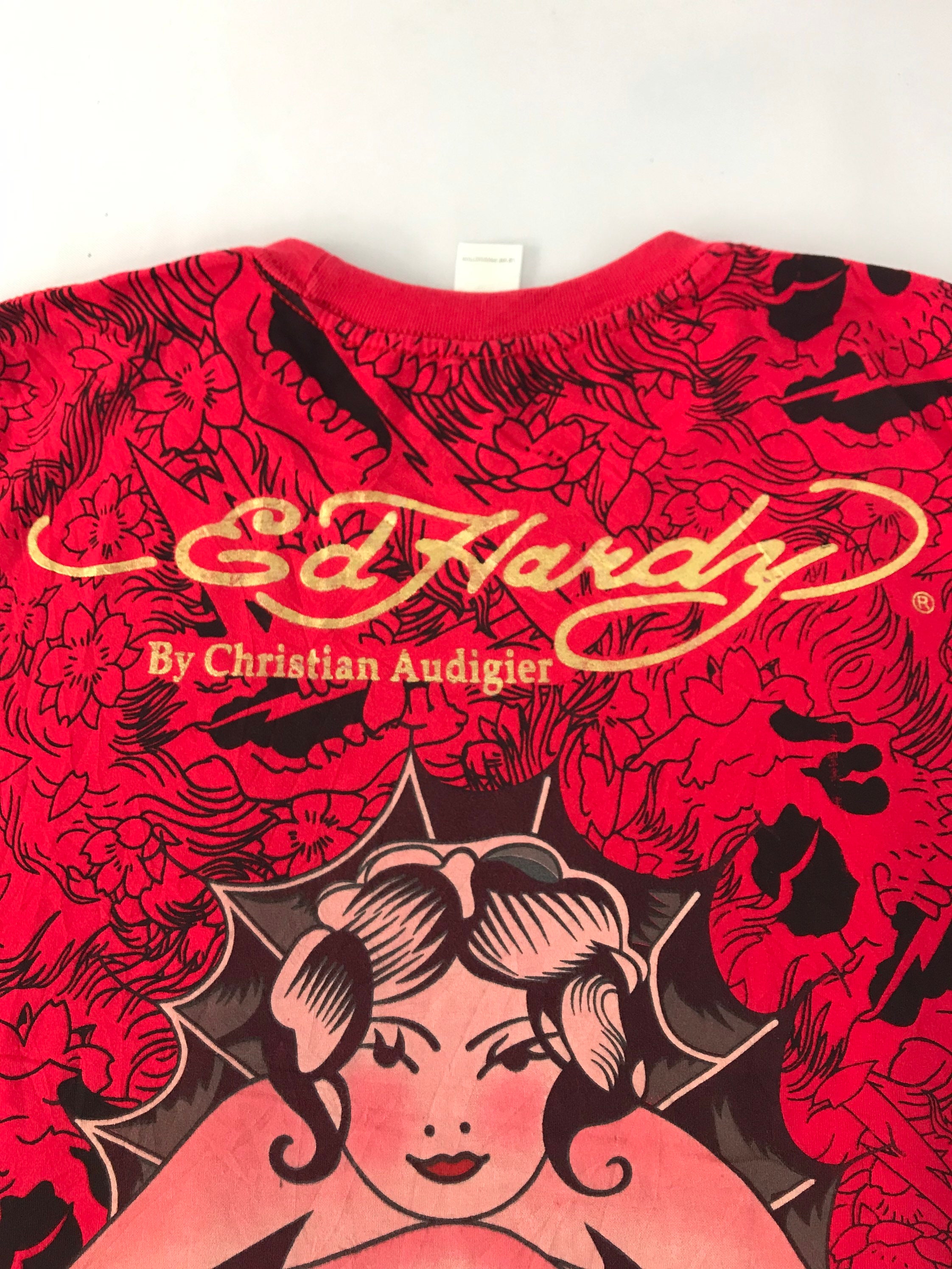 Vintage Style Ed Hardy by Christian Audigier Tattoo Stud Printed