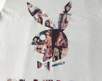 Style vintage Playboy Hot Girl Art Graphic Screen Spell Out Tee T-shirt unisexe Designer Streetwear Convient à la taille M L YA963j