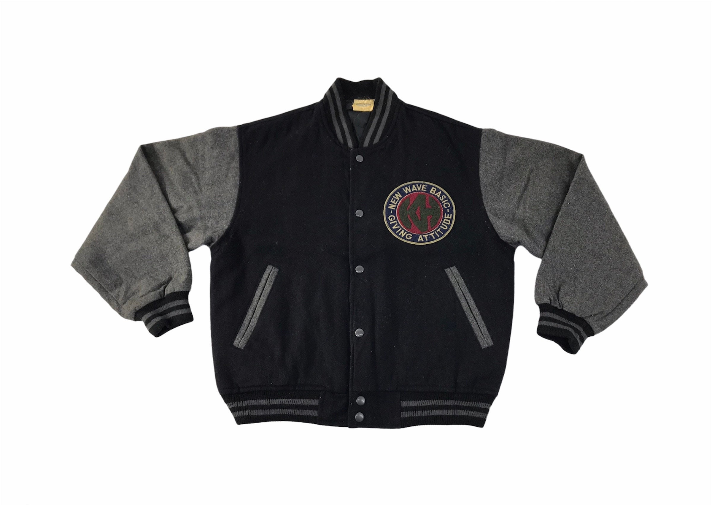 Vintage Kearney House Stateless KH Varsity Jacket Wool Sleeve 