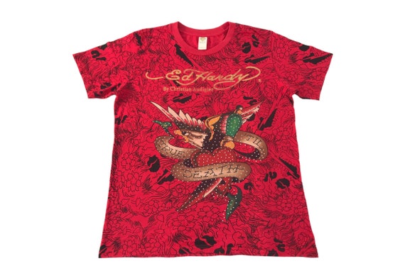 Vintage Style Ed Hardy by Christian Audigier Tattoo Stud Printed