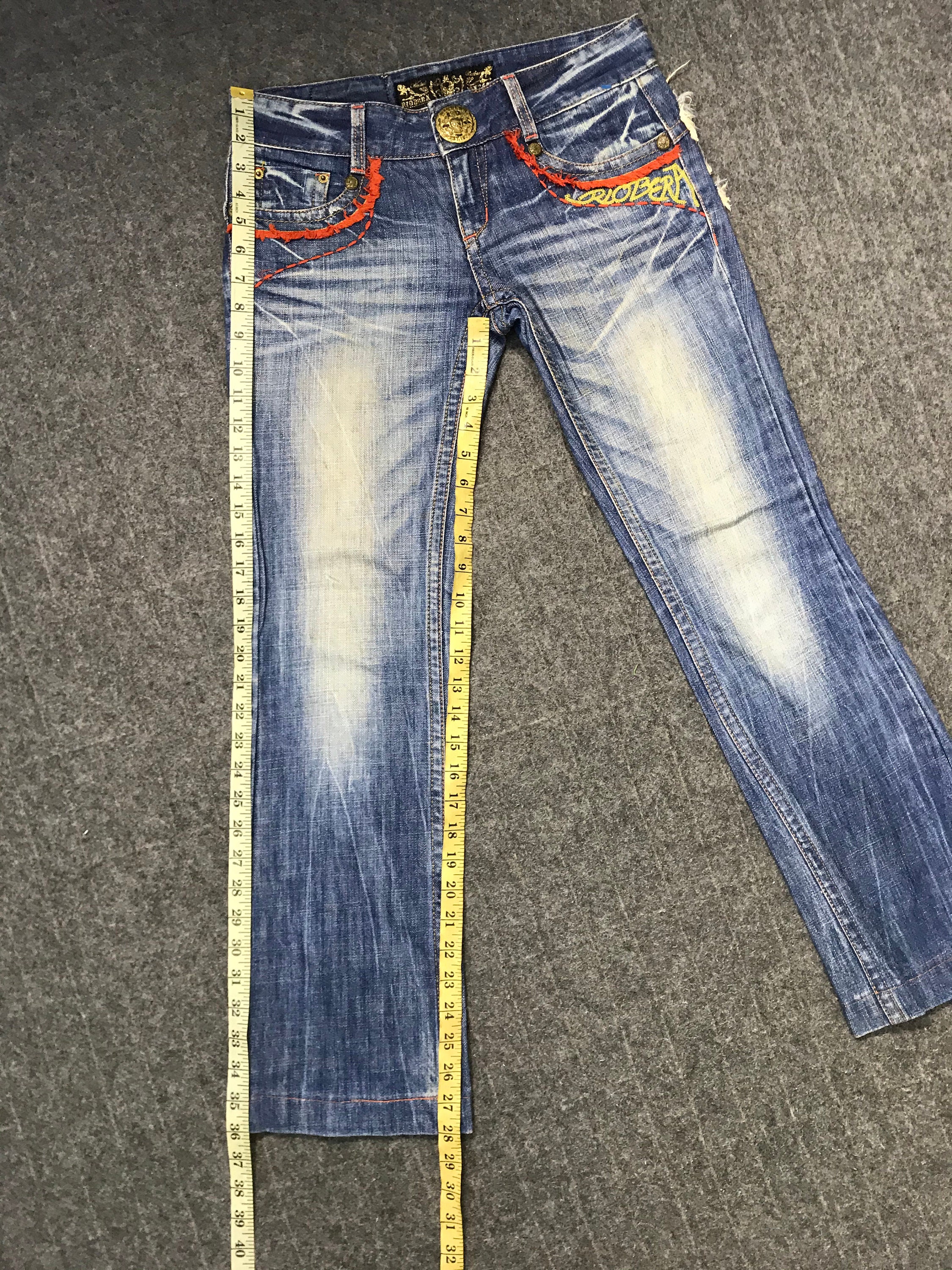 Vintage Riobera Jeans Japan Denim Embroidery Art Logo Fits