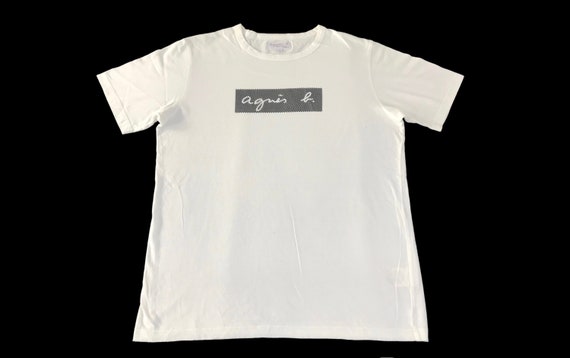 Hype Vintage Agnes B Homme Paris Box Logo Printed Tee T Hype Vintage Agnes B Homme Paris Box Logo Printed Tee T