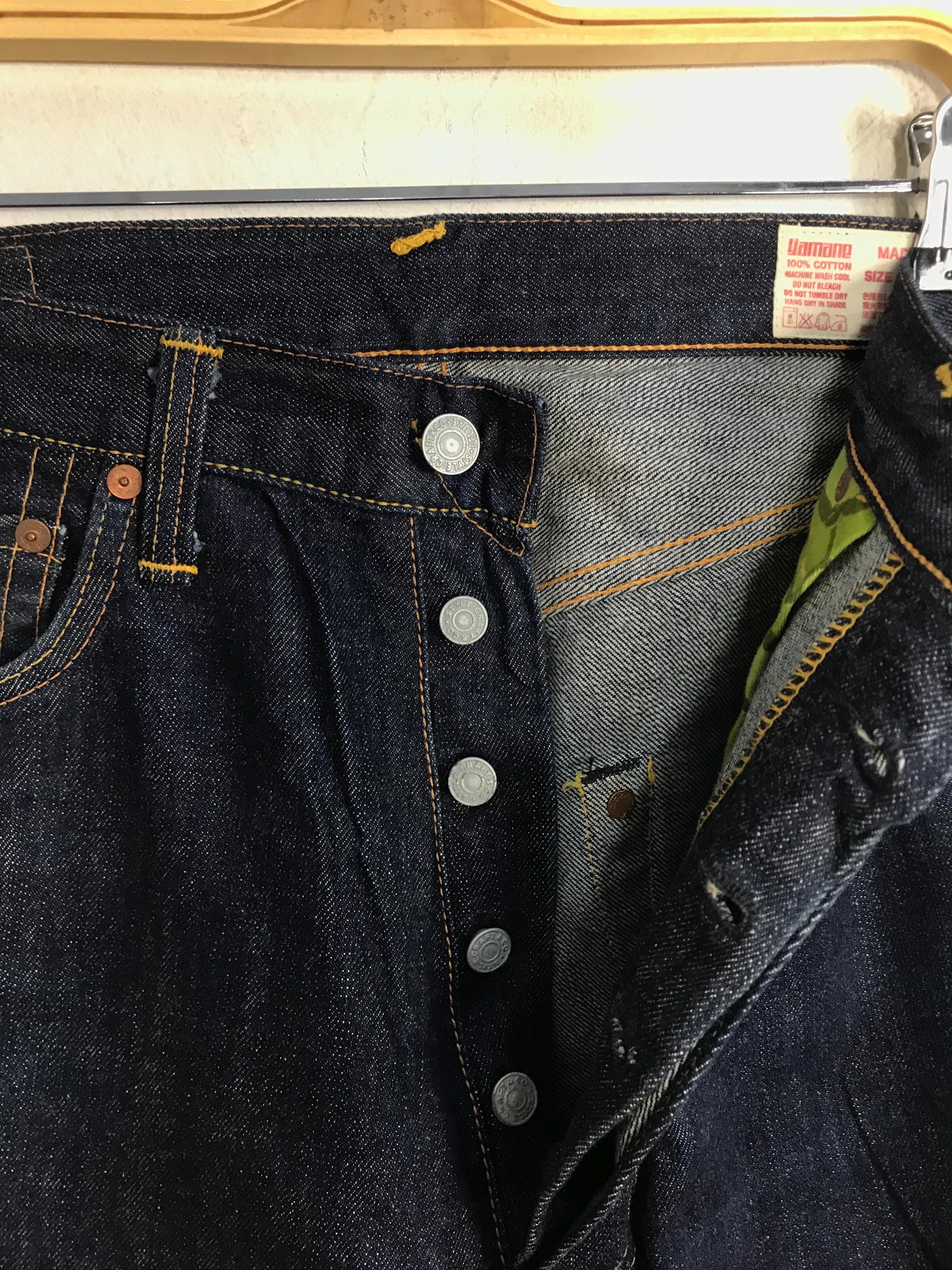 Vintage Evisu No 2 Yamane Cotton Dark Indigo Denim Selvedge Jeans